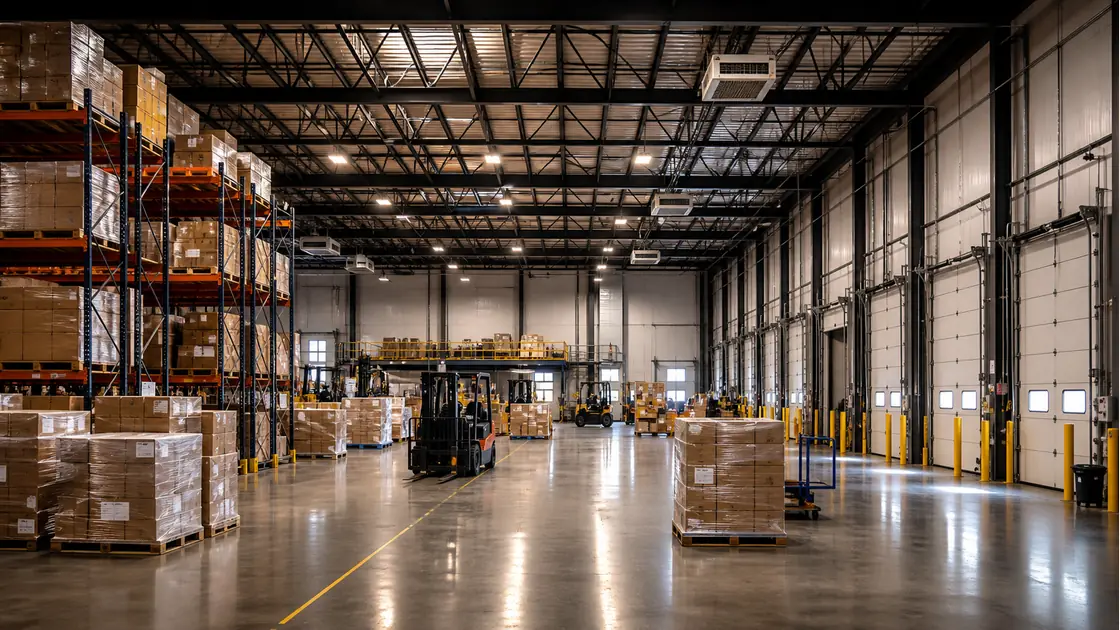 Warehouse with commercial and industrial radiant heating applications